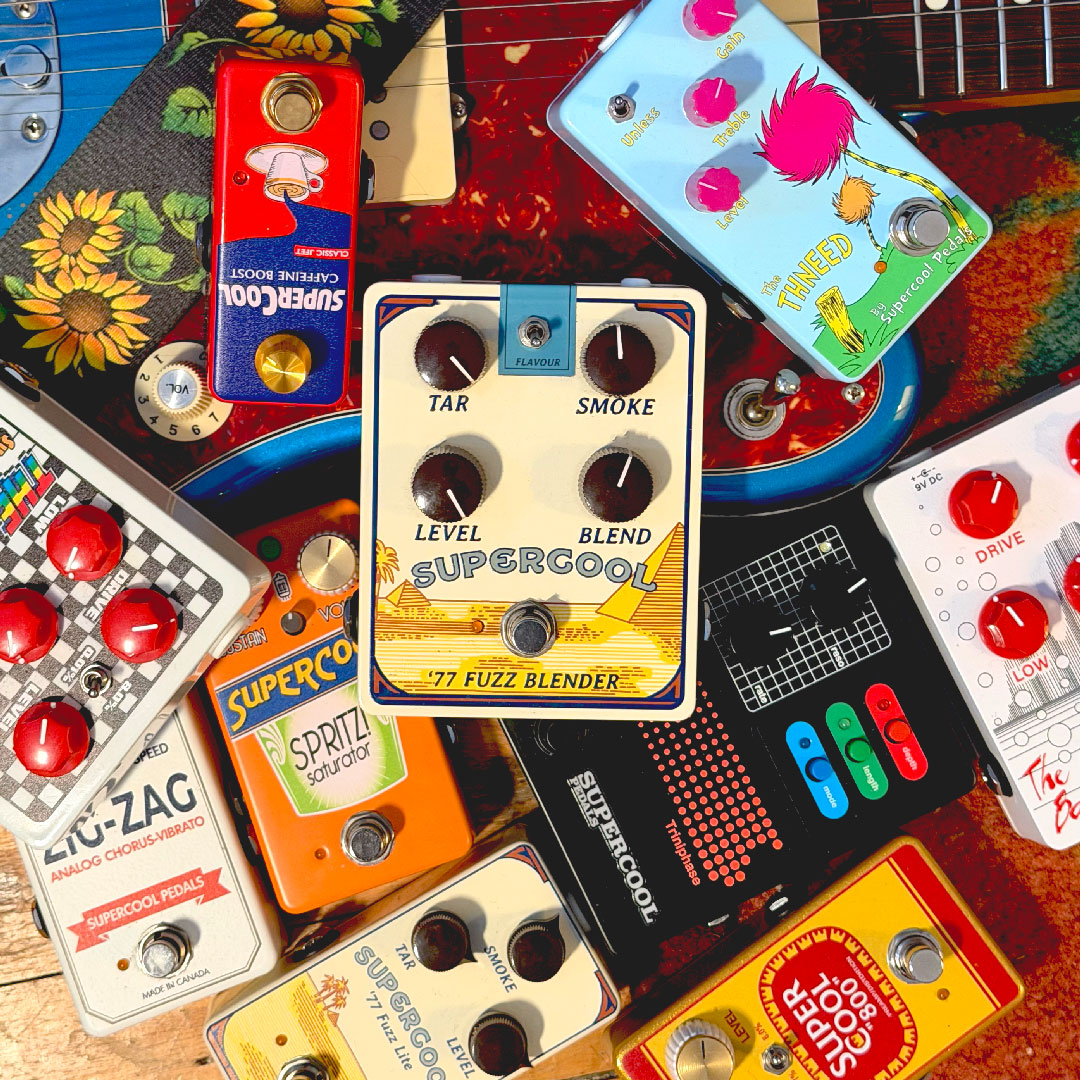 Pile of Super Cool Pedals